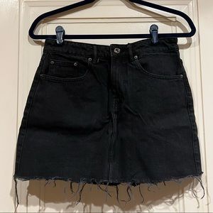 Denim Black Skirt
